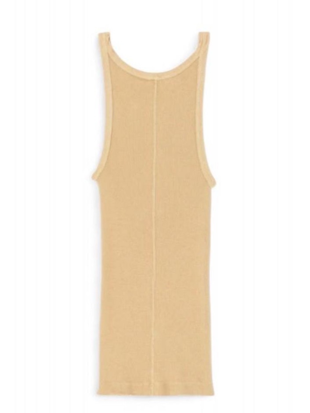 Re/Done Beige Ribbed Tank Top - Picture 3 of 7